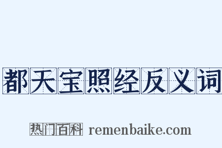都天宝照经反义词是什么意思的图片